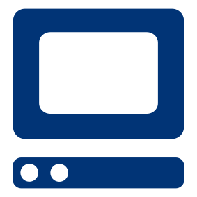 Icon, PC, Computer, dunkelblau